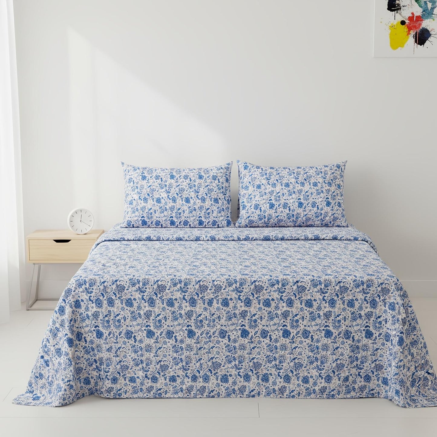 This 4pcs Paisley Pattern Bed Sheet Set Is Soft, Breathable, And Comfortable Against The Skin. The Set Includes A Deep-pocket Sheet, A Stylish Bedspread, And Two Pillowcases. Made From Durable And Colorfast Fabric, It Makes A Wonderful Gift.