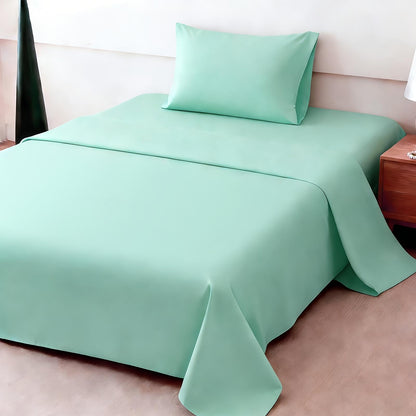 4pcs Ultra Soft 85g Sheet & Pillowcase Set, Sanded Sanded, Soft Wear-Resistant, Solid, Machine Washable, All-Season, Christmas Comforter Set, Twin, Full, Queen, King, Cozy Bed Sheets Set(1 Flat Sheet, 1 Fitted Sheet, 2 Pillowcases - No Inserts)