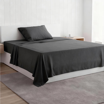 4pcs Double-Brushed Microfiber Bed Sheets Set | Extra-Soft & Fade-Proof, All-Season Bedding Essentials, High Quality, Machine Washable