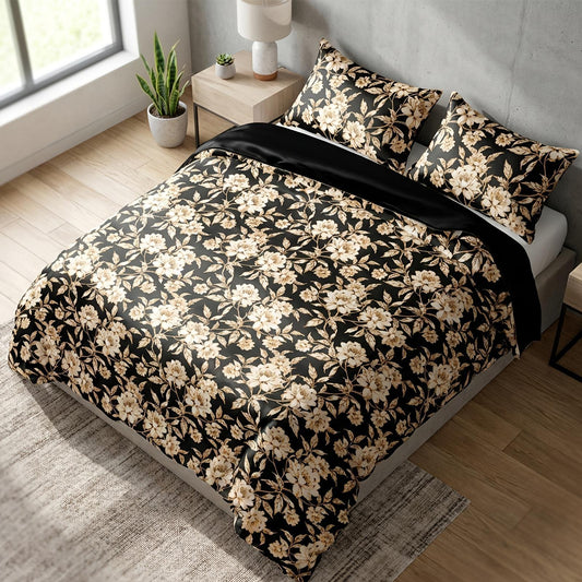 This Floral Print 3pcs Rayon Satin Bedding Is Simple And Elegant, Machine Washable, And Suitable for All Seasons. This Y Soft 4pcs Bedding Is Perfect for The Family Bedroom And Also Makes A Perfect Gift for Friends And Family