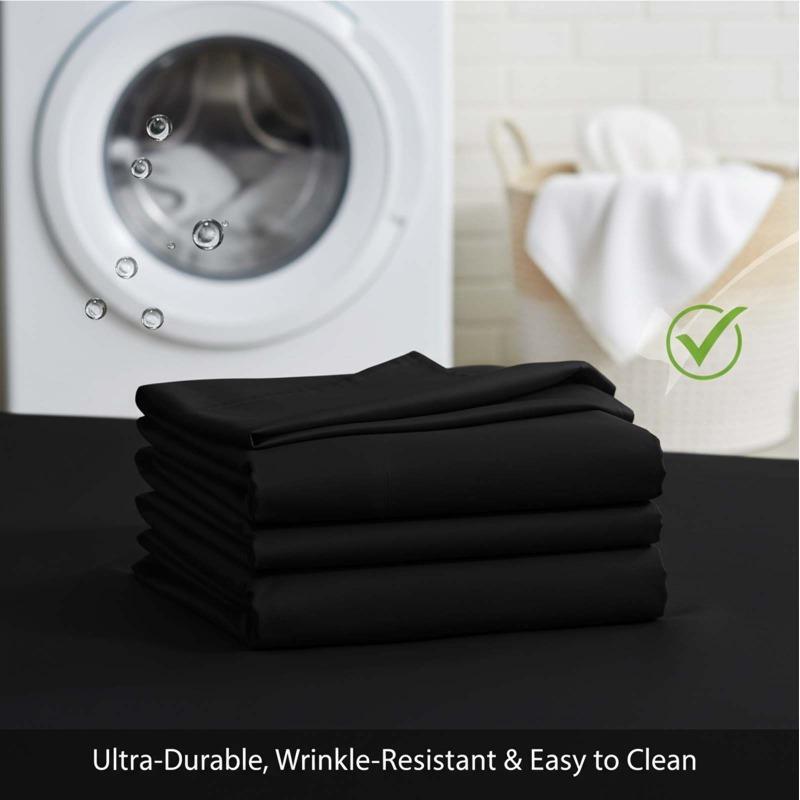 Complete 3-4pcs Bed Set Vintage Style | Luxury Soft Polyester S | Flat, Fitted Sheet & Cases | Breathable, No-Shrink, Washable