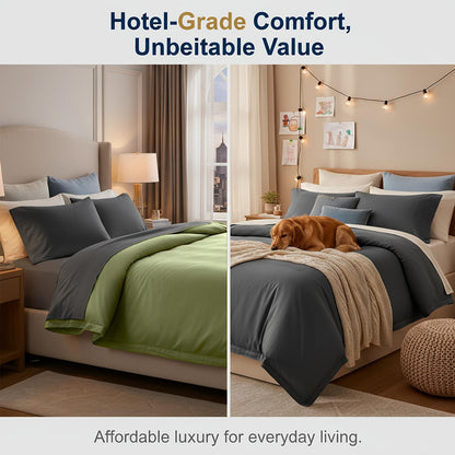 4pcs Double-Brushed Microfiber Bed Sheets Set | Extra-Soft & Fade-Proof, All-Season Bedding Essentials, High Quality, Machine Washable