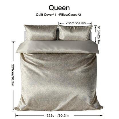 This Classic Three-Piece bedding Made of Rayon Satin Is Straightforward, Stylish, Can Be Washed in a Machine, And Is Appropriate for Any Season. This Luxuriously Soft Four-Piece Set Is Ideal for a Family Bedroom And Also Serves As a Wonderful Presen