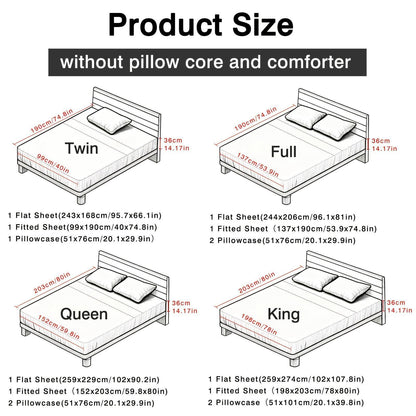 4pcs Ultra Soft 85g Sheet & Pillowcase Set, Sanded Sanded, Soft Wear-Resistant, Solid, Machine Washable, All-Season, Christmas Comforter Set, Twin, Full, Queen, King, Cozy Bed Sheets Set(1 Flat Sheet, 1 Fitted Sheet, 2 Pillowcases - No Inserts)