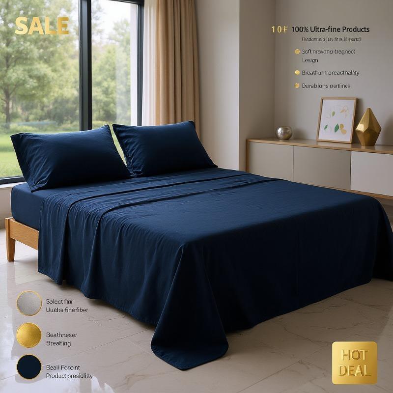 Custom Made 3pcs/ 4pcs Vintage Luxury Bedding | Includes Fitted Sheet, Flat Sheet, Pillowcases | All-Season, Machine Washable, Soft Polyester, Fade and Shrink Resistant, Hotel Quality, Ideal for Halloween Gift