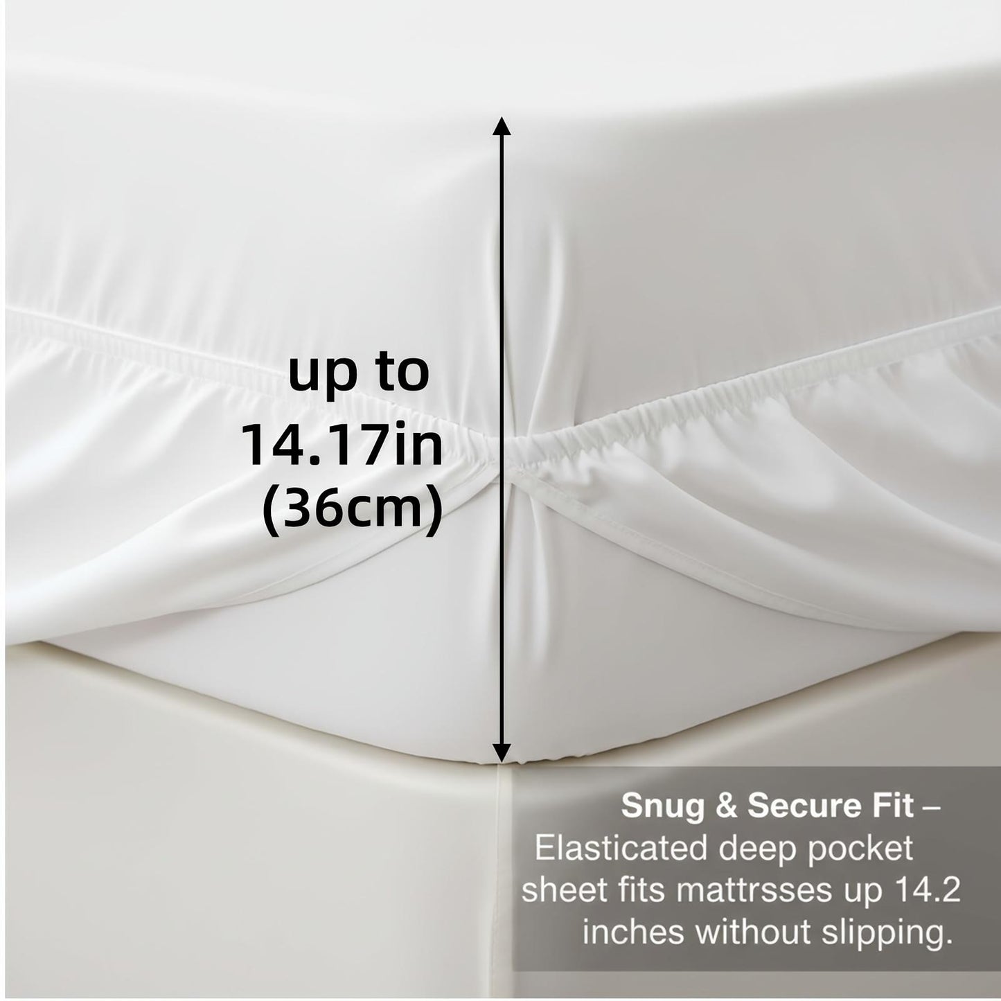 4pcs Ultra Soft 85g Sheets & Pillowcase Set, Comfort Full Size White Sheets, Solid Hotel Luxury Sheets Set, Breathable Spring & Summer Bed Sheets Set(1 Flat Sheet, 1 Fitted Sheet, 2 Pillowcases - No Inserts), Christmas Gifts