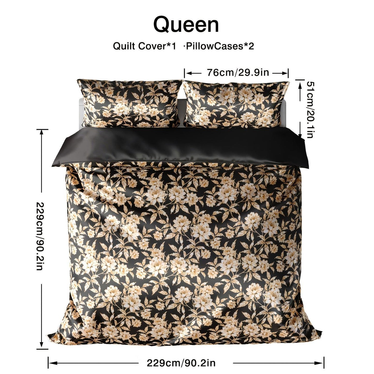 This Floral Print 3pcs Rayon Satin Bedding Is Simple And Elegant, Machine Washable, And Suitable for All Seasons. This Y Soft 4pcs Bedding Is Perfect for The Family Bedroom And Also Makes A Perfect Gift for Friends And Family