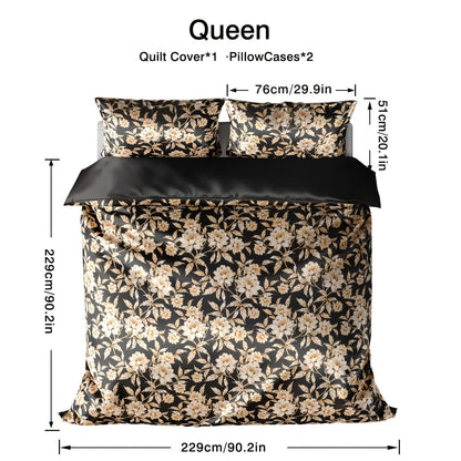 This Floral Print 3pcs Rayon Satin Bedding Is Simple And Elegant, Machine Washable, And Suitable for All Seasons. This Y Soft 4pcs Bedding Is Perfect for The Family Bedroom And Also Makes A Perfect Gift for Friends And Family