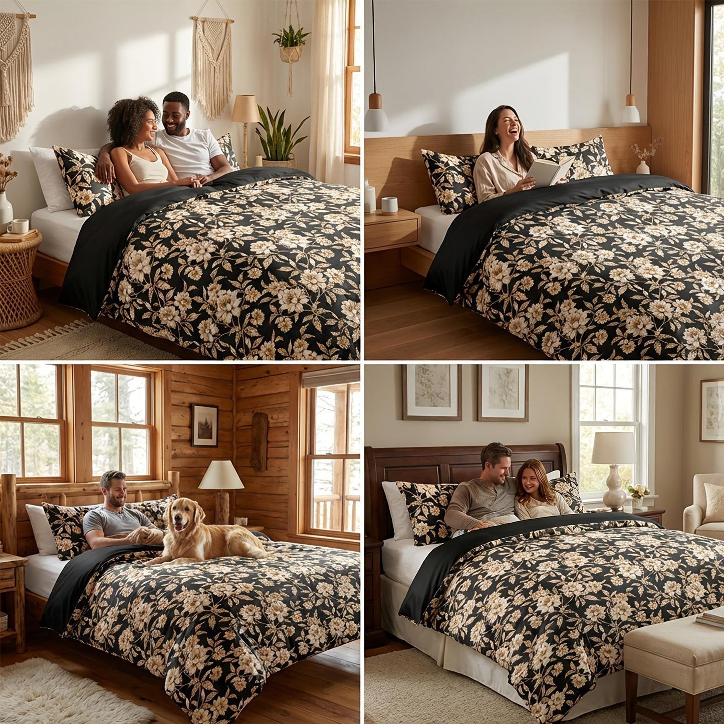 This Floral Print 3pcs Rayon Satin Bedding Is Simple And Elegant, Machine Washable, And Suitable for All Seasons. This Y Soft 4pcs Bedding Is Perfect for The Family Bedroom And Also Makes A Perfect Gift for Friends And Family